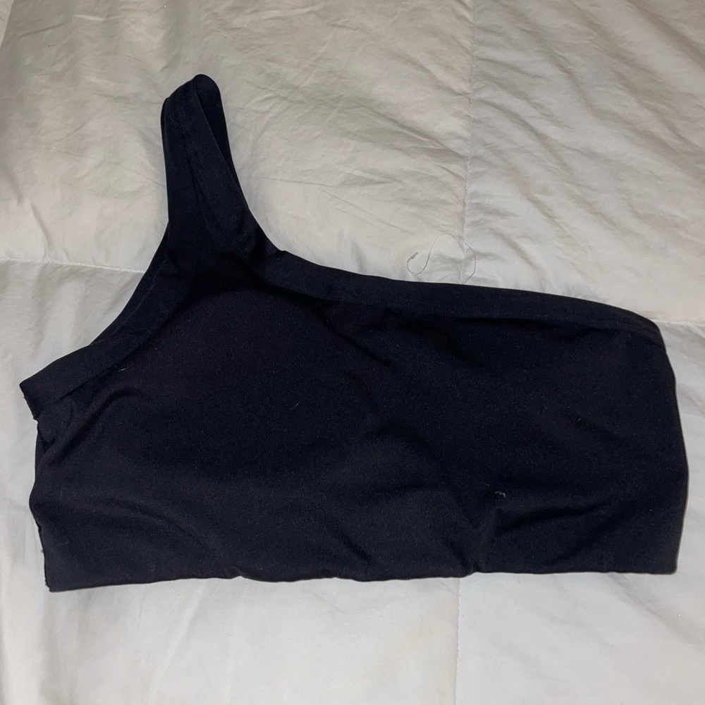 All in Motion Black One-Shoulder Sports Bra